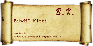 Bibó Kitti névjegykártya