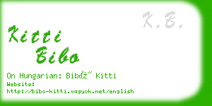 kitti bibo business card